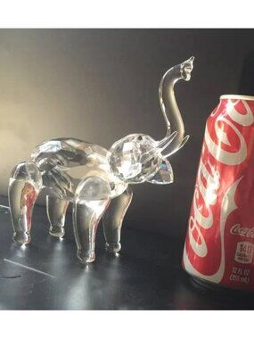 Large 5.5" Tall Crystal Elephant Figurine